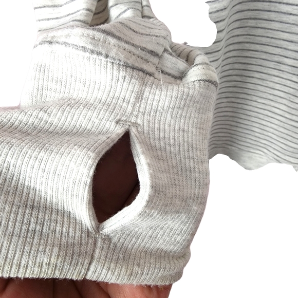 Danskin Comfort Grey striped sweater XL - Picture 5 of 7